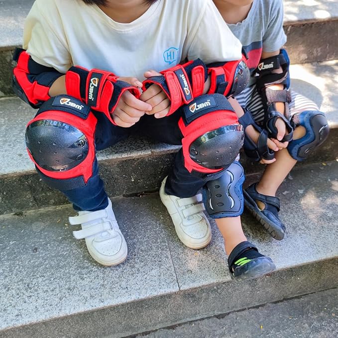 JBM Adult & Kids Knee Pads Elbow Pads and Wrist Guards for Inline Skating, Roller Skating, Skateboarding, Scootering