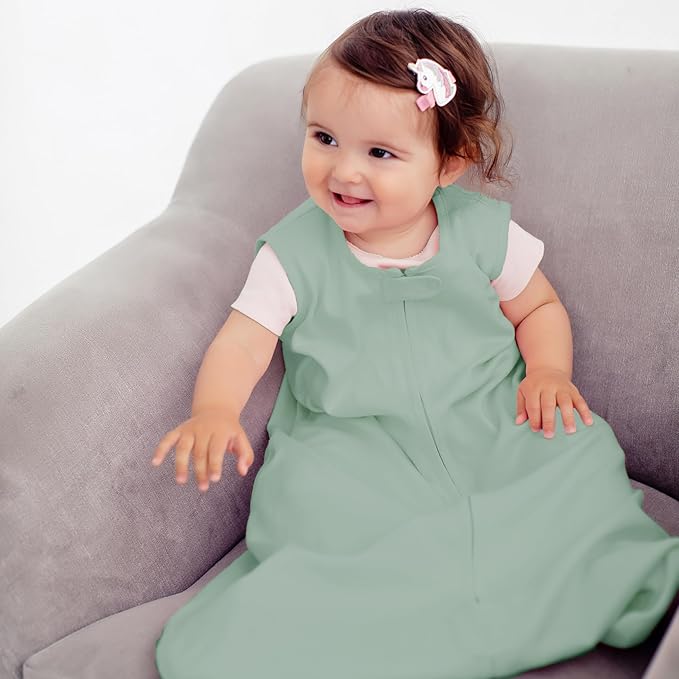 Mama Cheetah Baby Sleep Sack 0.5 TOG, Organic Cotton Baby Wearable Blanket with Two-Way Zipper, Swaddle Transition Baby Sleeping Bag for Newborn Infant Toddler Boy Girl, 6-12 Months