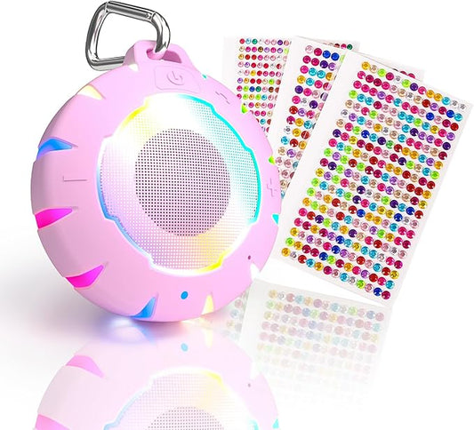 HEYSONG Bluetooth Shower Speaker + DIY Diamond Stickers – Great Gift for Girls