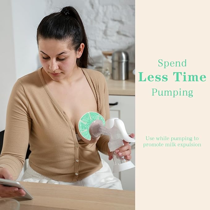 Hot/Cold Breast Gel Bead Ice Packs Breast Cooling/Heat Pads Relief for Breastfeeding, Nursing Pain, Mastitis, Engorgement, Swelling, Plugged Ducts | Boost Milk Let-Down & Production,2 Pack (Green)