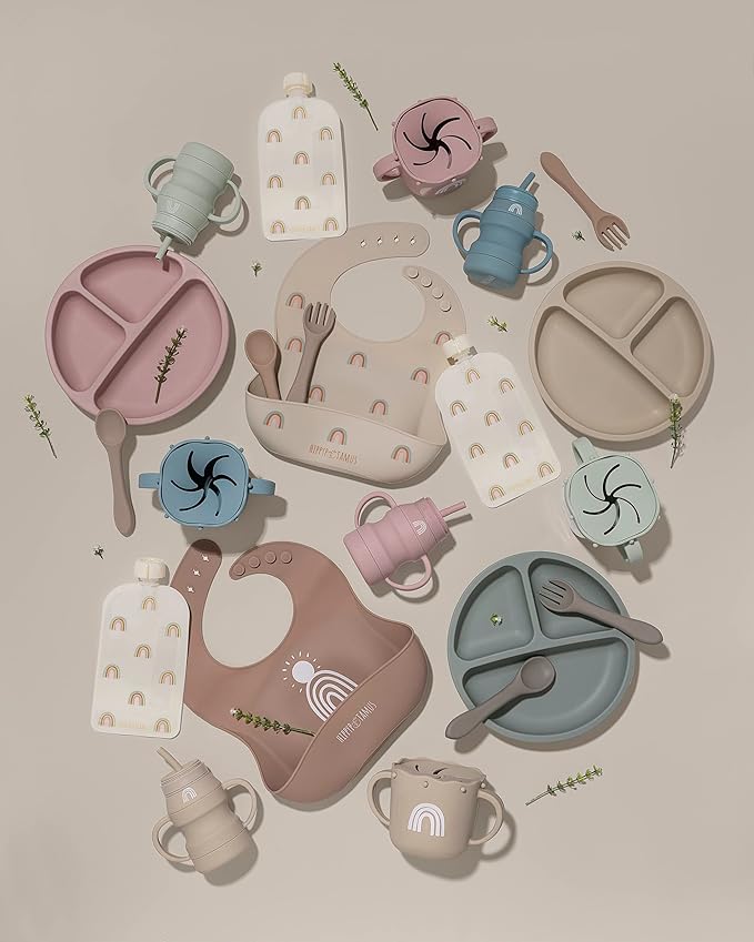 Hippypotamus Baby Food Feeder & Freezer Tray - Silicone Fruit Feeder - Pacifier Teething Toys - 2 Extra Pouches - Set of 2