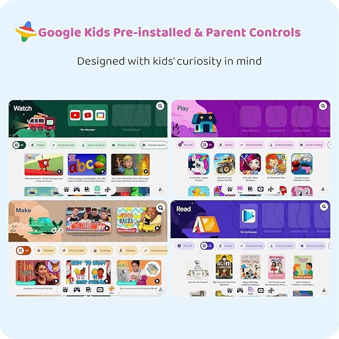 2025 Upgraded Android 14 Tablet, 10inch Kids Tablet, Octa-core CPU, 10GB+64GB+1TB Expand Tablets for Kids with Kids Space, Parental Control, 6000mAh Big Battery, HD Touchscreen Display Tableta