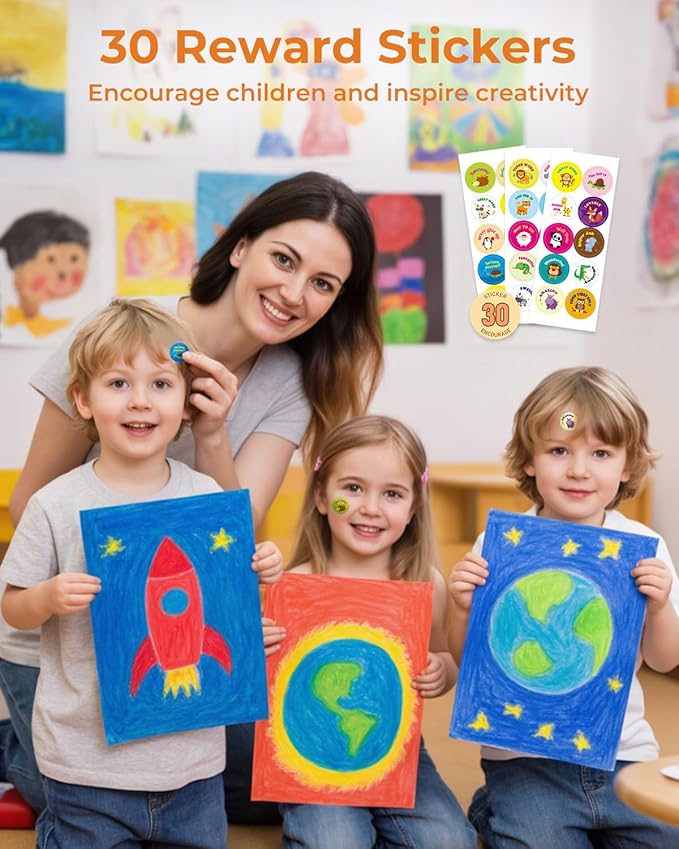 24 Colors Twist Crayons for Toddlers 1-3, Non-Toxic Washable Crayons for Ages 4-8 with Storage Bucket, Ultra-Silky and Easy to Hold Art Supplies, Ideal Coloring Gift for Boys and Girls