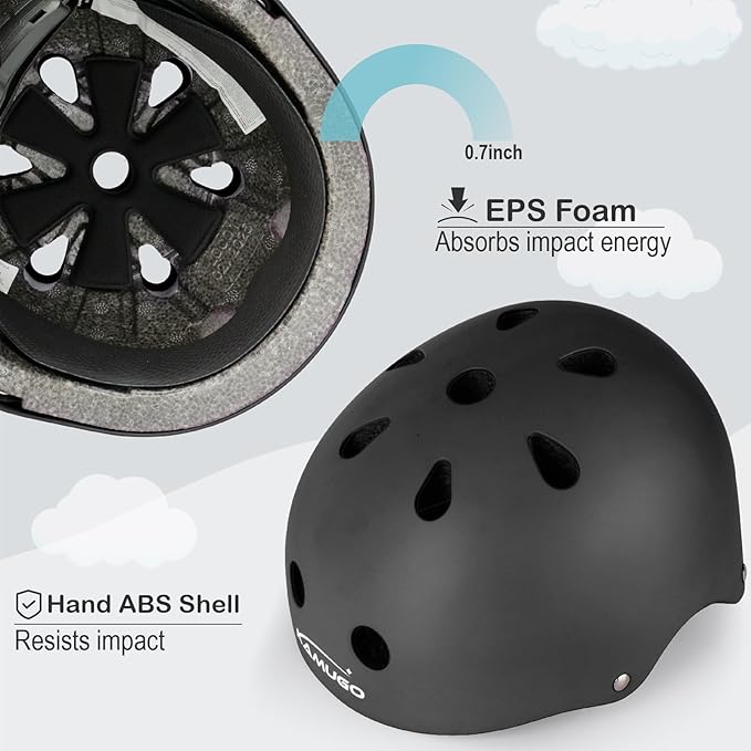 KAMUGO Kids Bike Helmet,Toddler Helmet Adjustable Kids Bicycle Helmet Girls Or Boys Ages 2-8/8-14 Years Old Multi-Sports for Cycling Skateboard Scooter