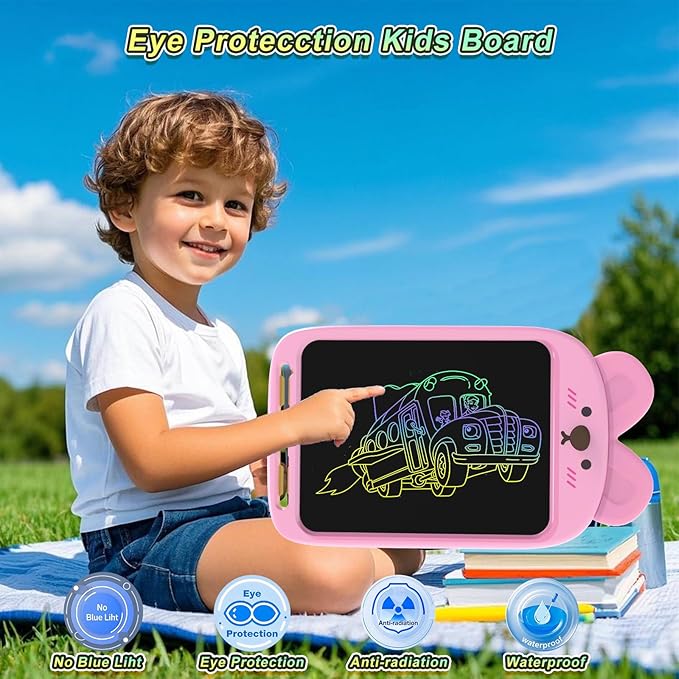 10 Inch LCD Writing Tablet, Erasable Doodle Board Toy, Cute Rabbit Drawing Pad for Kids Ages 2-6 - Educational Christmas Birthday Gift (Rabbit)