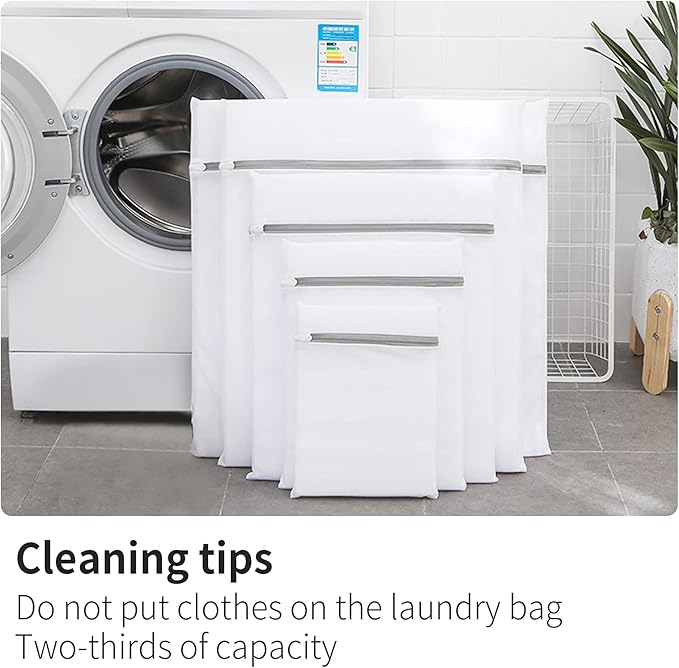 3 Pack Large Mesh Laundry Bags by MDSXO- Fine Durable Lingerie Delicates Bag for Washing Machine 16 * 20 inch [3 Pack]