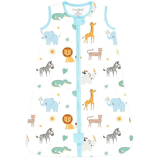 Mama Cheetah Baby Sleep Sack 2.5 TOG, Organic Cotton Baby Wearable Blanket with Two-Way Zipper, Swaddle Transition Baby Sleeping Bag for Newborn Infant Toddler Boy Girl, 6-12 Months