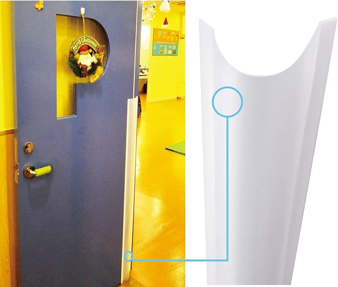 AILUOQI 4 Pack Door Jam Shield Finger Pinch Guard for Baby Proofing, Kids, Hinge Cover Pinch Guard for 90 & 180 Degree Doors Frame & Baby Gate. 47.2" H, 6.7" W