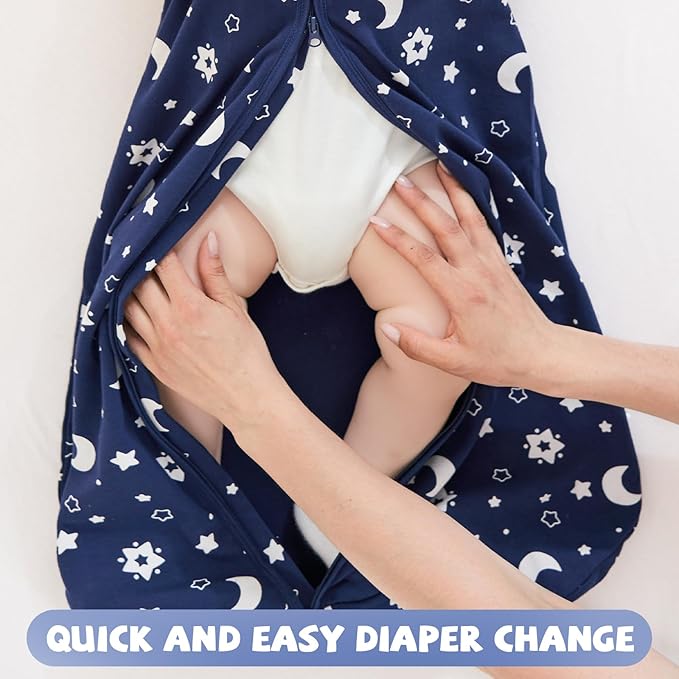 Yoofoss Baby Sleep Sack 0-6 Months Baby Wearable Blanket 100% Organic Cotton 2-Way Zipper TOG 0.5 Toddler Sleeping Sack 3, Lightweight Sleep Sacks for Babies