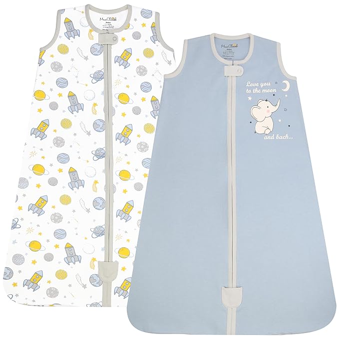 Mama Cheetah Baby Sleep Sack 0.5 TOG, Organic Cotton Baby Wearable Blanket with Two-Way Zipper, Swaddle Transition Baby Sleeping Bag for Newborn Infant Toddler Boy Girl, 0-6 Months