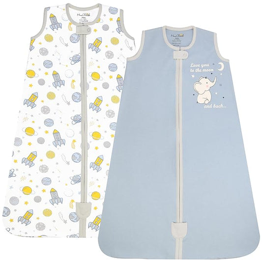 Mama Cheetah Baby Sleep Sack 0.5 TOG, Organic Cotton Baby Wearable Blanket with Two-Way Zipper, Swaddle Transition Baby Sleeping Bag for Newborn Infant Toddler Boy Girl, 12-18 Months