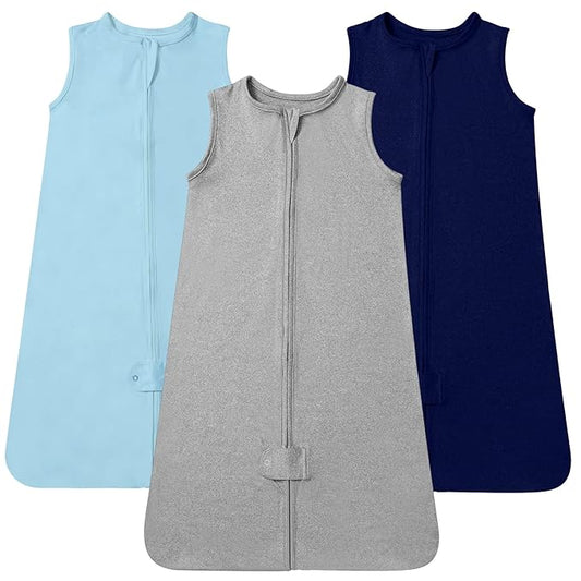TotAha Sleep Sack 12-18-24 Months 3-Pack, Buttery Soft Baby Wearable Blanket, Light Baby Sleeping Bag with 2-Way Zippers for Boys and Girls, 0.5 TOG