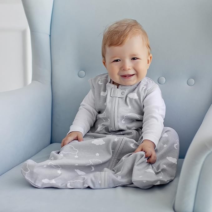 Mama Cheetah Baby Sleep Sack 0.5 TOG, Organic Cotton Baby Wearable Blanket with Two-Way Zipper, Swaddle Transition Baby Sleeping Bag for Newborn Infant Toddler Boy Girl, 12-18 Months