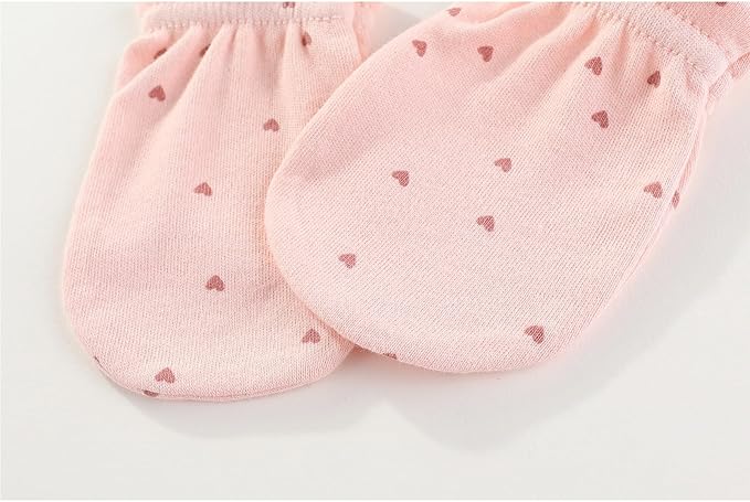 5 Pairs Baby Not Scratch Mittens 0-6 Months New Born Boy Girl Gloves Cute Infant Accessories