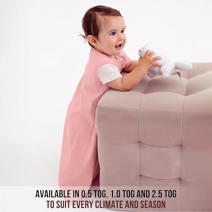 Mama Cheetah Baby Sleep Sack 2.5 TOG, Winter Baby Sleeping Bag with 2-Way Zipper, Organic Cotton Swaddle Transition Wearable Blanket for Boy Girl Infant Toddler, 0-6 Months, 1-Pack