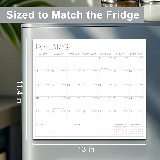 2025-2027 Magnetic Fridge Calendar 21 Monthly Magnetic Calendar for Refrigerator Planner Runs from October 2025 Until June 2027 Easy Organizing Markers Tearable (Simplicity)