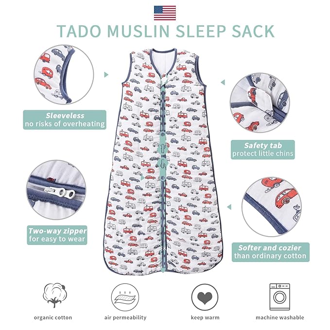 Toddler Sleep Sack, 70% Rayon from Bamboo and 30% Cotton Baby Wearable Blanket Winter 2.5 TOG Sleeping Sacks Warm Car(2-4T)
