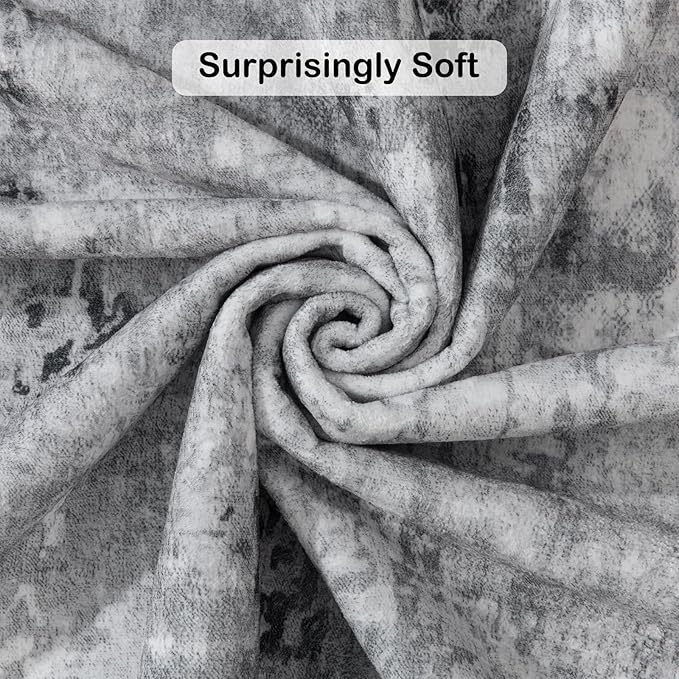 Kelarea Living Room Rug 6x9 Grey Rug Machine Washable Large Area Rugs, Non Slip Abstract Vintage Indoor Carpet for Bedroom, Nursery, Classroom, Dining Room, Home Office