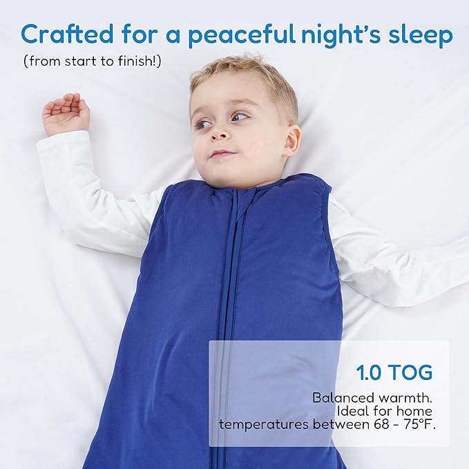 TotAha Toddler Sleep Sack 1.0 TOG for 2T-3T-4T, Soft Wearable Blanket Baby Sleeping Bag with 2-Way Safe Zippers, All Season Sleepsacks for Girl Boy