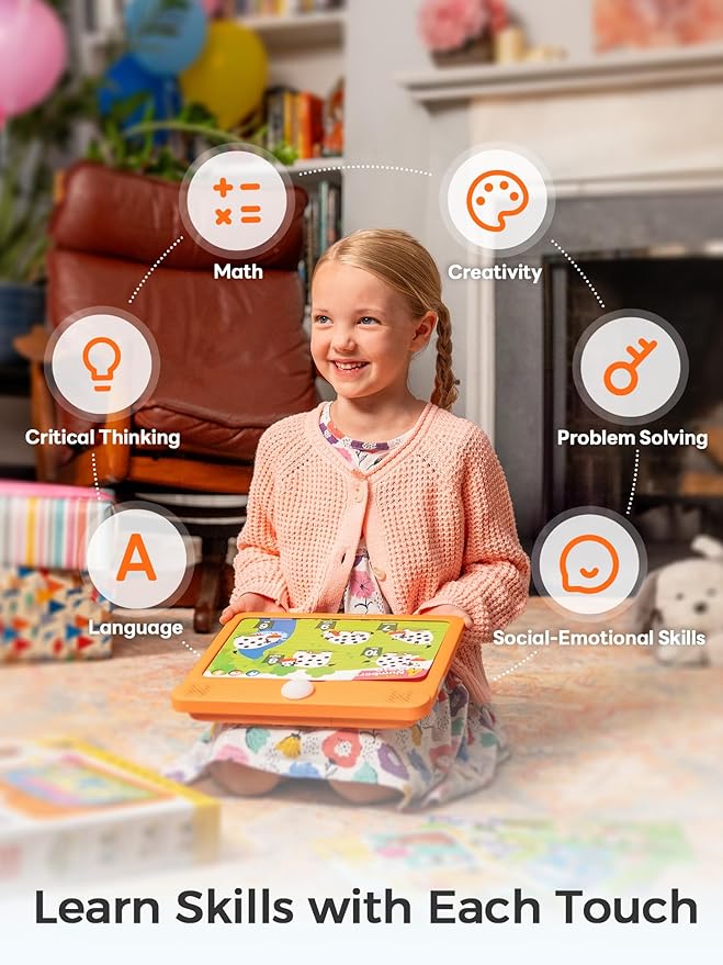 Interactive Electronic Learning Pad - Learn-to-Read System with 70 Sound Pages, Card-Insert for Alphabet, Words, Numbers, Music, Learning Activities for Kids 3-5 Years Old