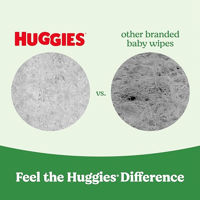 Huggies Natural Care Sensitive Baby Wipes, Unscented, Hypoallergenic, 99% Purified Water, 1 Flip-Top Pack (56 Wipes Total)