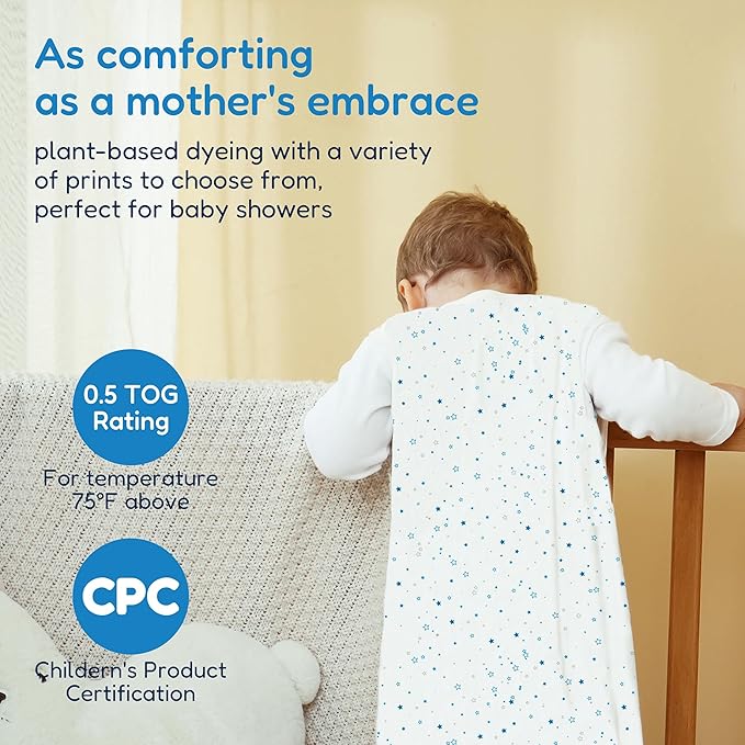 TotAha Sleep Sack 12-18-24 months 3 Pack, Buttery Soft Wearable Blanket Baby Sleeping Bag with 2-way Safe Zipper for Girl Boy, 0.5 TOG