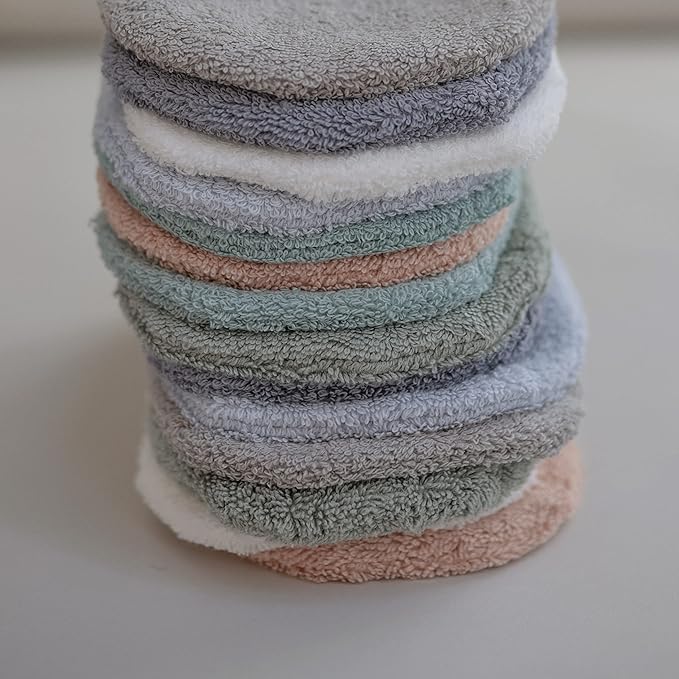 mushie Baby Bath Mitt | Organic Cotton | Pack of 2 (Fog)