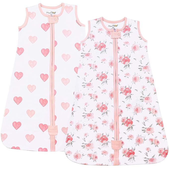 Mama Cheetah Baby Sleep Sack 0.5 TOG, Organic Cotton Baby Wearable Blanket with Two-Way Zipper, Swaddle Transition Baby Sleeping Bag for Newborn Infant Toddler Boy Girl, 0-6 Months