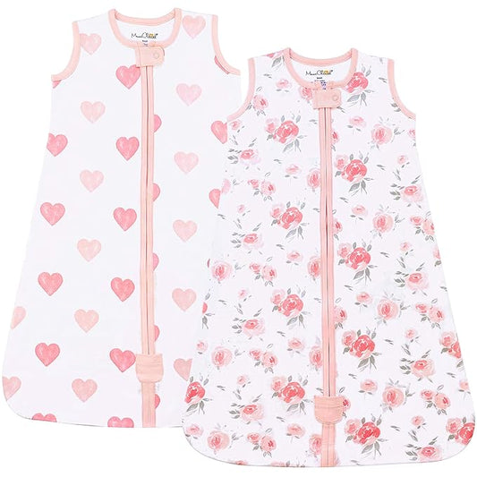 Mama Cheetah Baby Sleep Sack 0.5 TOG, Organic Cotton Baby Wearable Blanket with Two-Way Zipper, Swaddle Transition Baby Sleeping Bag for Newborn Infant Toddler Boy Girl, 0-6 Months