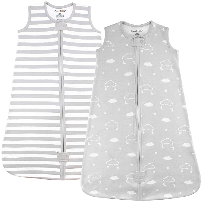 Mama Cheetah Baby Sleep Sack 0.5 TOG, Organic Cotton Baby Wearable Blanket with Two-Way Zipper, Swaddle Transition Baby Sleeping Bag for Newborn Infant Toddler Boy Girl, 12-18 Months