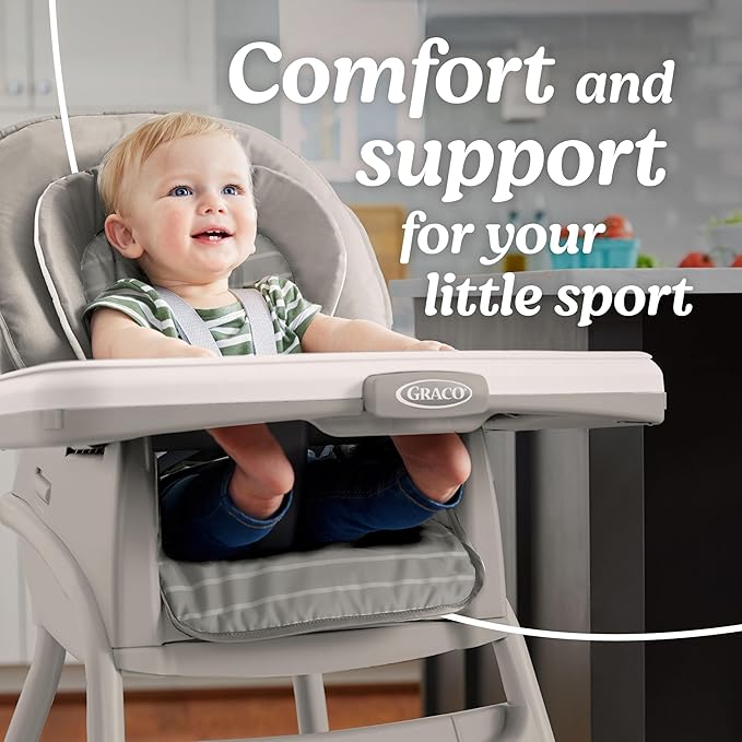 Graco Table2Table LX 6-in-1 Highchair, Willow with Infant Head Support & One-Hand Removable Tray