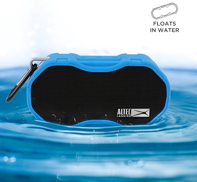 Altec Lansing Baby Boom XL - Waterproof Bluetooth Speaker, Wireless & Portable Speaker for Travel & Outdoor Use, Deep Bass & Loud Sound, 1 Pack, Blue