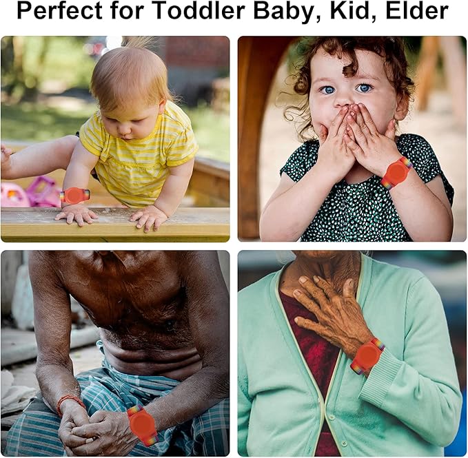 4 Pack Kids Wristband Compatible with Apple AirTag, Protective Case for Air Tag GPS Tracker Holder with Nylon Bracelet, Adjustable Anti Lost Watch Band for Toddler Child Elder (Rainbow & Blue & Pink)