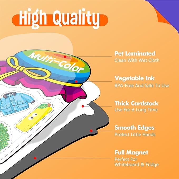 12 Pieces Magnetic Color Sorting Toys, 60 Color, Number & Math Symbol Magnets Early Educational Sorting Set for Refrigerator Whiteboard Baby Toddlers Kids