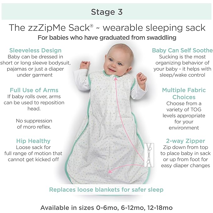 Amazing Baby Cotton Muslin Sleeping Sack, For Baby Boy or Girl, Wearable Blanket with 2-way Zipper, Outdoor Adventure, Denim, Large (12-18 Month)