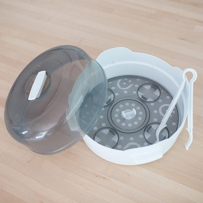 Dr. Brown's Microwave Steam Sterilizer for Baby Bottles, Nipples, Bottle Parts, Pacifiers, Teethers and Breast Pump Parts