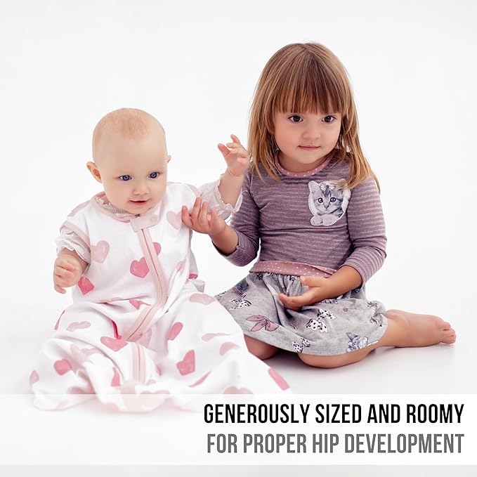 Mama Cheetah Baby Sleep Sack 2.5 TOG, Winter Baby Sleeping Bag with 2-Way Zipper, Organic Cotton Swaddle Transition Wearable Blanket for Boy Girl Infant Toddler, 18-24 Months, 1-Pack