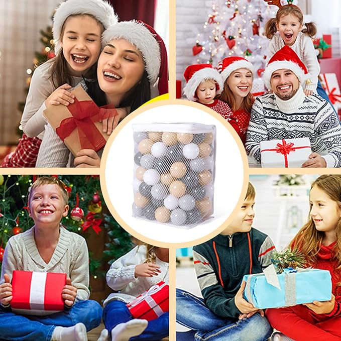 GOGOSO Ball Pits Balls for Toddlers Pack of 50 100 200 Plastics Shape Ball Non-Phthalate Non-BPA Non-Toxic 2.2-Inch Crush Proof Play Balls