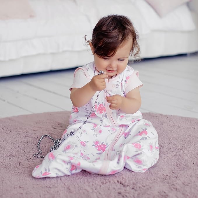 Mama Cheetah Baby Sleep Sack 0.5 TOG, Organic Cotton Baby Wearable Blanket with Two-Way Zipper, Swaddle Transition Baby Sleeping Bag for Newborn Infant Toddler Boy Girl, 6-12 Months