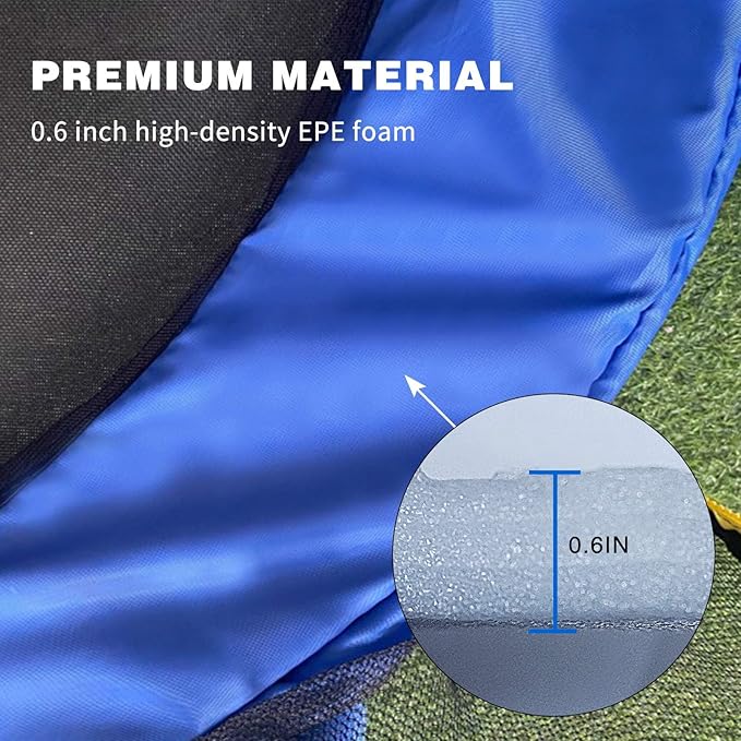 16FT/15FT/14FT/12FT/10FT Trampoline Safety Pad Replacement, Round Trampoline Spring Protection Cover, Fits 16FT/15FT/14FT/12FT/10FT Frames, Water-Resistant Trampoline Accessories