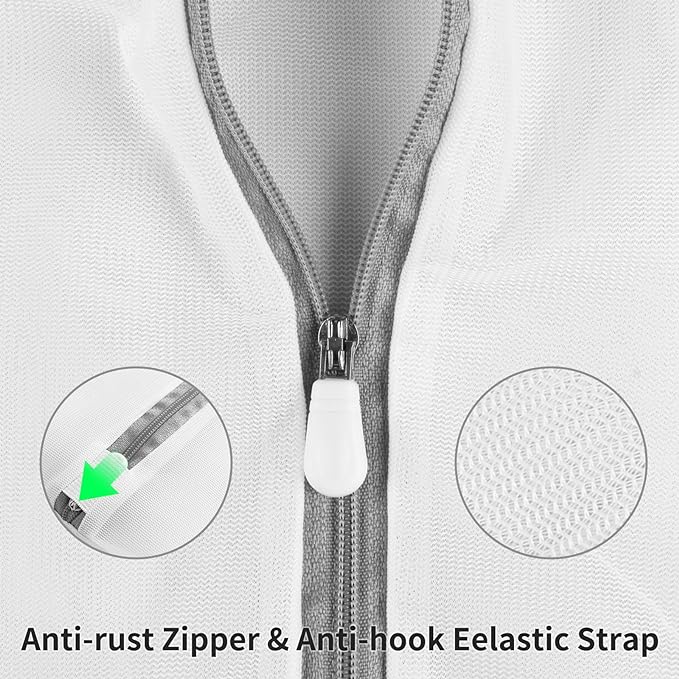 3 Pack Large Mesh Laundry Bags by MDSXO- Fine Durable Lingerie Delicates Bag for Washing Machine 16 * 20 inch [3 Pack]