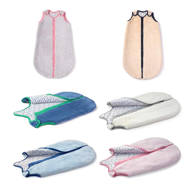 baby deedee Sleep Nest Teddy Baby Sleeping Bag, Fuzzy Dino, Small (0-6 Months)