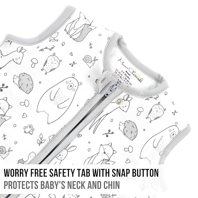 Mama Cheetah Baby Sleep Sack 2.5 TOG, Winter Baby Sleeping Bag with 2-Way Zipper, Organic Cotton Swaddle Transition Wearable Blanket for Boy Girl Infant Toddler, 12-18 Months, 1-Pack