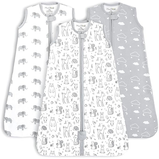 Mama Cheetah Baby Sleep Sack 0.5 TOG, Organic Cotton Baby Wearable Blanket with Two-Way Zipper, Swaddle Transition Baby Sleeping Bag for Newborn Infant Toddler Boy Girl, 18-24 Months