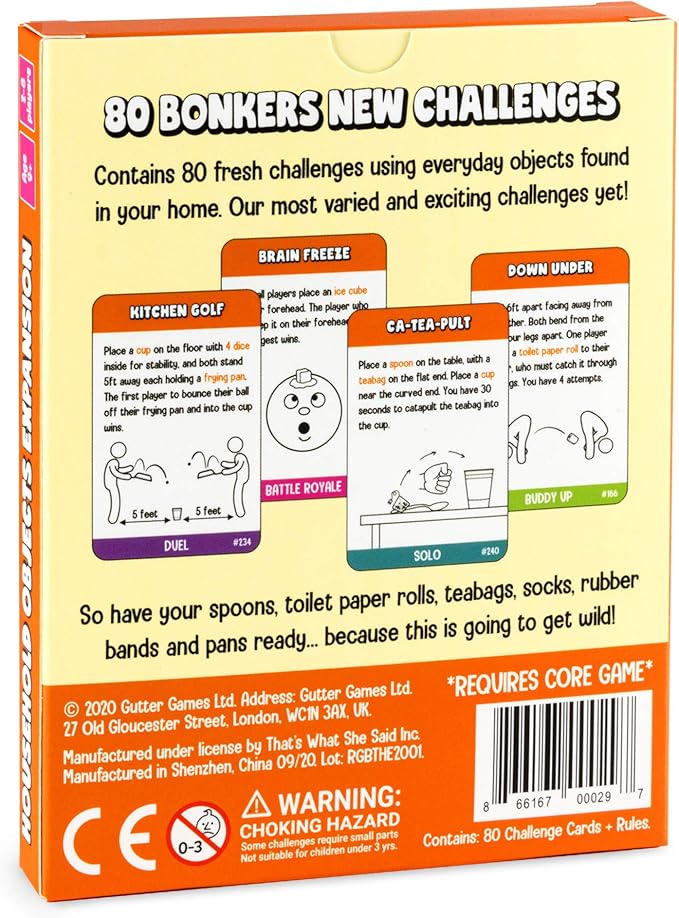 Gutter Games Beat That! Game Household Objects Expansion [Family Party Game for Kids & Adults]