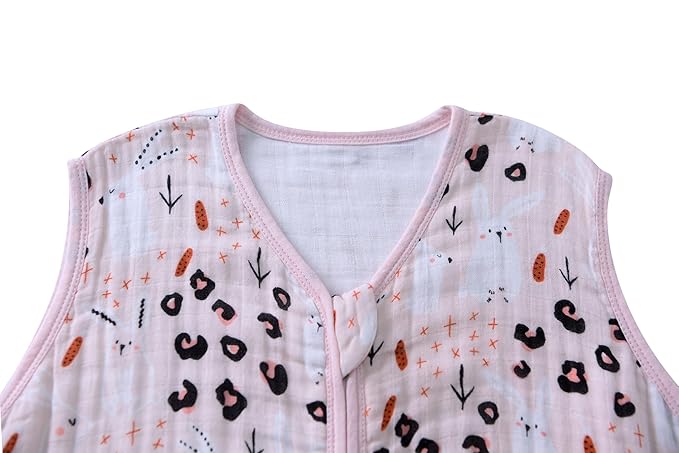 Baby Sleep Sack 0-6 Months Wearable Blanket for Babies 100% Organic Cotton 2-Way Zipper YKK 0.5 TOG Toddler Sleeping Sacks Bunny