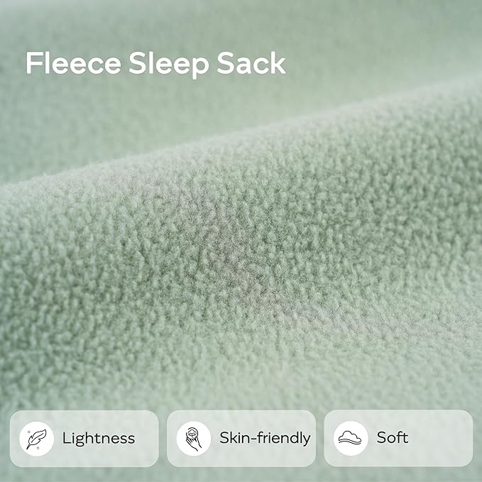 JELLYMONI Fleece Baby Sleep Sack 12-18 Months, 2 Pack 1.5 TOG Baby Wearable Blanket Winter Infant Sleeping sack with 2-Way Zipper, Warm Toddler Sleep Sack