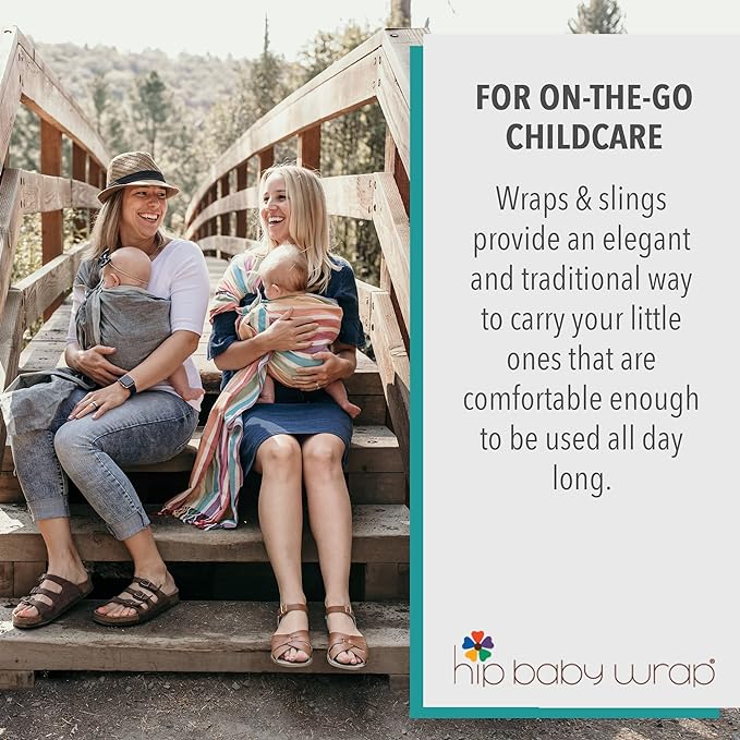 Hip Baby Wrap Ring Sling Baby Carrier for Infants and Toddlers - Beautiful, 100% Soft Cotton Baby Wraps Carrier for Babies 8-35 lbs - Perfect Baby Shower Gifts Moms and Dads - Nursing Cover (Sky)