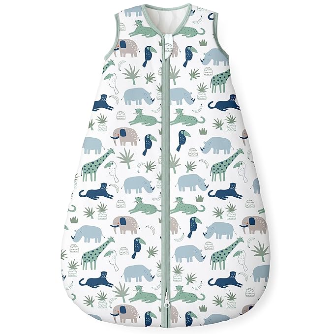 Yoofoss Baby Sleep Sack 0-6 Months, 1.5 Tog Baby Wearable Blanket with 2-Way Zipper, 100% Cotton Organic Fabric Winter Infant Sleeping Sack, Warm Soft Comfy