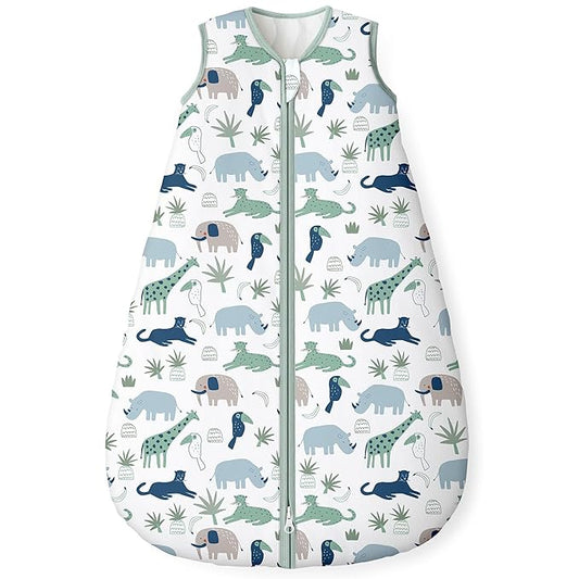 Yoofoss Baby Sleep Sack 12-18 Months, 1.5 Tog Baby Wearable Blanket with 2-Way Zipper, 100% Cotton Organic Fabric Winter Infant Sleeping Sack, Warm Soft Comfy